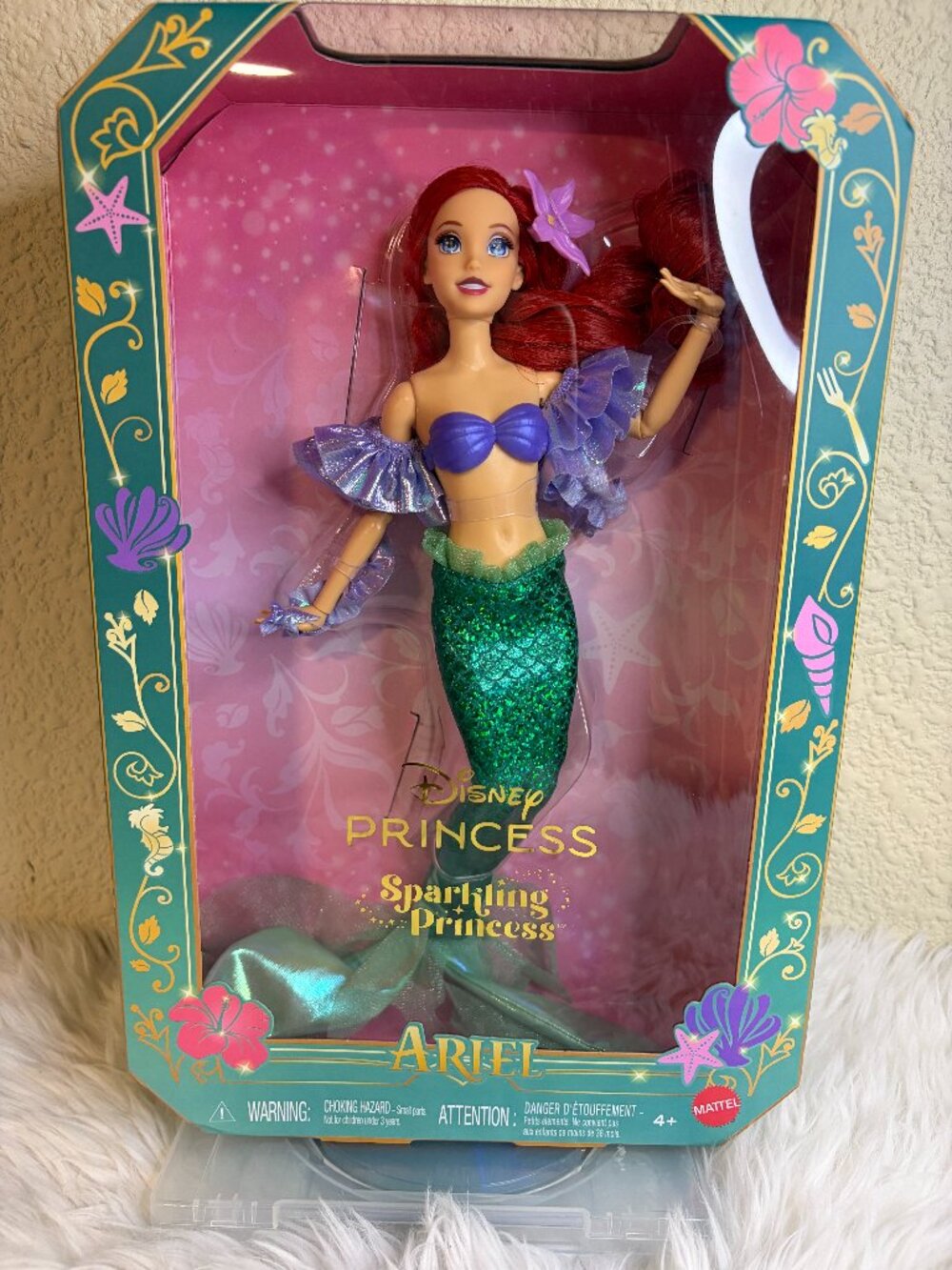 Disney Princess Sparkling Princess Ariel Little Mermaid Doll Mattel JLK25 NWT